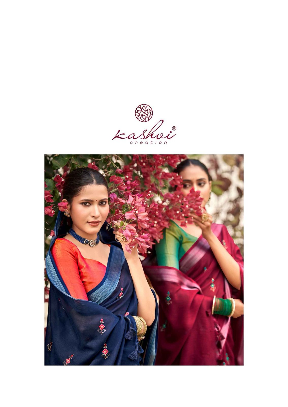 Malika By Kashvi Embroidery Pure Linen Designer Sarees Wholesale Suppliers In Mumbai